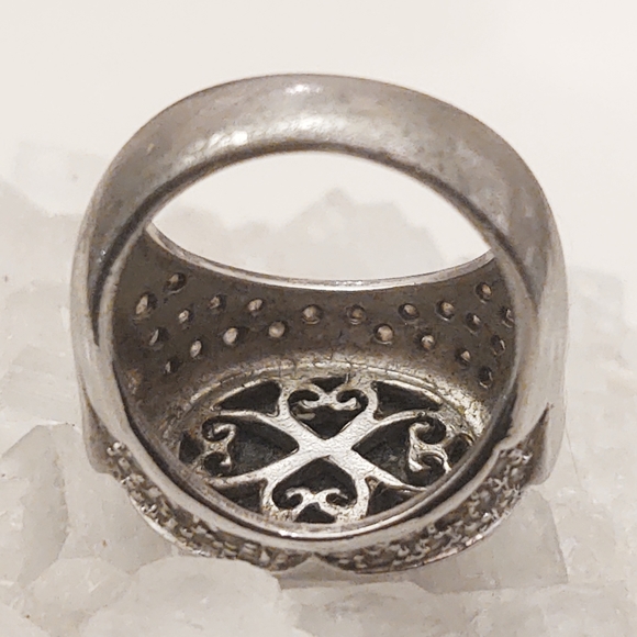 ISO Info- Onyx & Diamond Sterling Silver Ring-9.25 - Picture 10 of 13